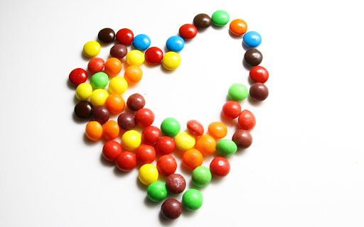 Chrome 网上应用店的彩色爱情糖果将与 OffiDocs Chromium 在线运行