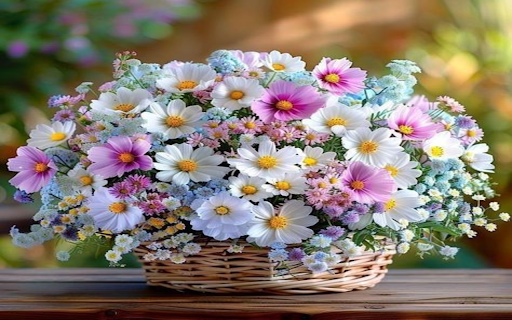Colorful flower basket wallpaper  from Chrome web store to be run with OffiDocs Chromium online