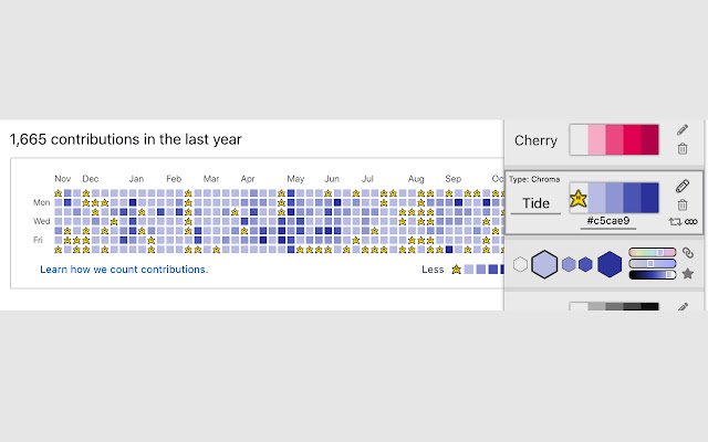 תרומת github צבעונית מחנות האינטרנט של Chrome להפעלה עם OffiDocs Chromium באינטרנט