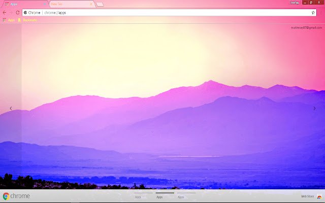 Chrome ウェブストアの Colorful Mountain Pastel Pink を OffiDocs Chromium オンラインで実行