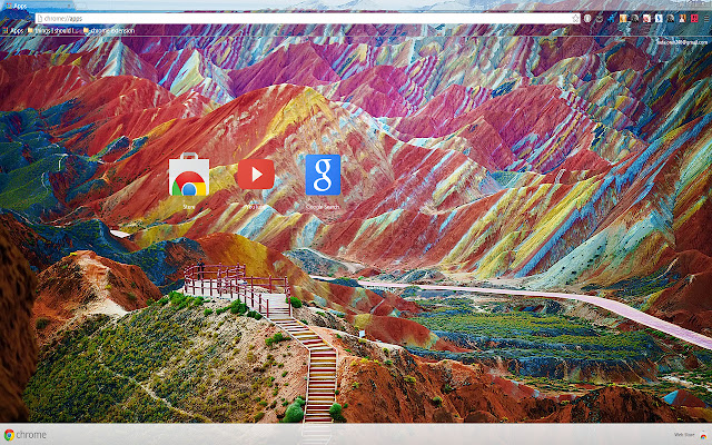 Les montagnes colorées de la boutique en ligne Chrome seront exécutées avec OffiDocs Chromium en ligne