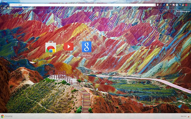 Montanhas coloridas da loja virtual do Chrome serão executadas com o OffiDocs Chromium online