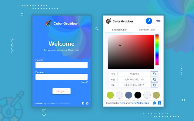 Color Grabber من متجر Chrome الإلكتروني ليتم تشغيله باستخدام OffiDocs Chromium عبر الإنترنت
