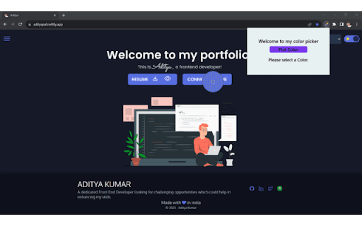 Color Picker  from Chrome web store to be run with OffiDocs Chromium online