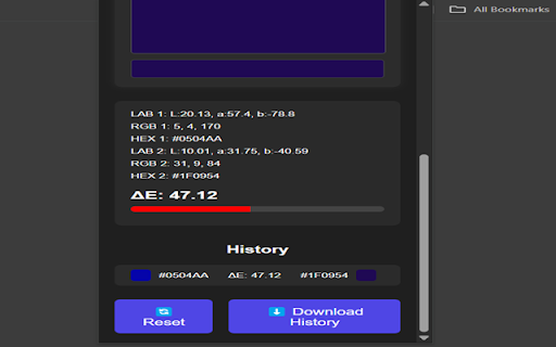 Color Picker  Comparator  from Chrome web store to be run with OffiDocs Chromium online