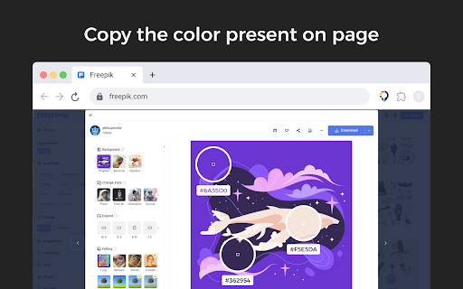 Color Picker: HEX  RGB Codes  from Chrome web store to be run with OffiDocs Chromium online