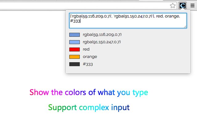 ColorShow từ cửa hàng Chrome trực tuyến sẽ được chạy với OffiDocs Chrome trực tuyến