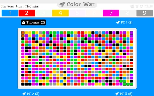 Color War mula sa Chrome web store na tatakbo sa OffiDocs Chromium online