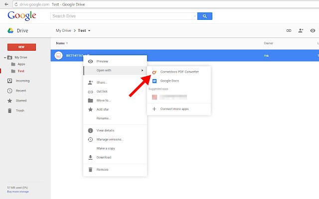 Cometdocs PDF Converter  from Chrome web store to be run with OffiDocs Chromium online