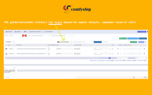 ComfyShip FBA  from Chrome web store to be run with OffiDocs Chromium online