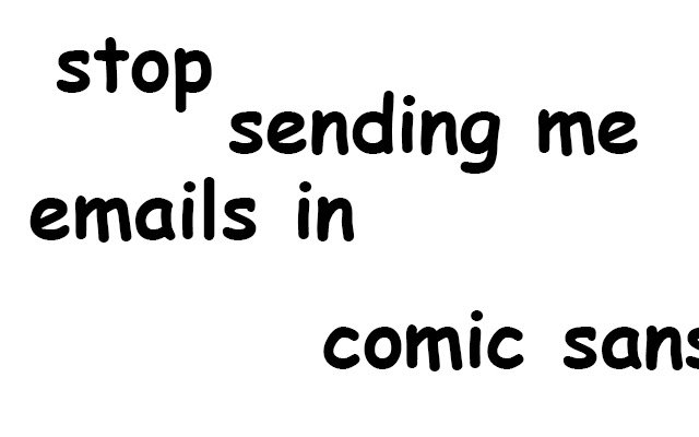 Comic Sans Sucks din magazinul web Chrome va fi rulat cu OffiDocs Chromium online
