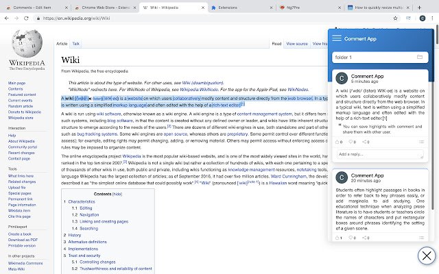 Chrome web mağazasından Commentapp, OffiDocs Chromium çevrimiçi ile çalıştırılacak