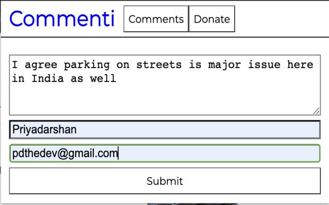 commenti  from Chrome web store to be run with OffiDocs Chromium online