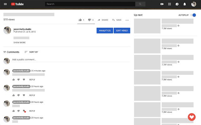 Comment Manager for Youtubers  from Chrome web store to be run with OffiDocs Chromium online