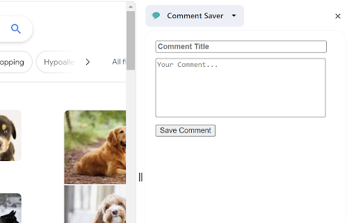 Comment Saver  from Chrome web store to be run with OffiDocs Chromium online