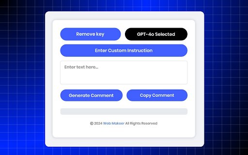 Comments Generator  from Chrome web store to be run with OffiDocs Chromium online