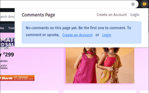 Comments Page  from Chrome web store to be run with OffiDocs Chromium online