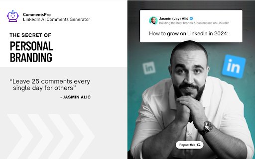 CommentsPro LinkedIn AI Comments Generator  from Chrome web store to be run with OffiDocs Chromium online