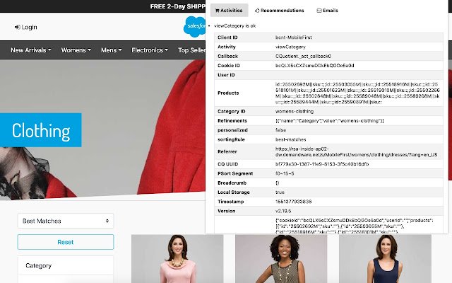 Commerce Cloud Recommendation Validator از فروشگاه وب کروم برای اجرا با OffiDocs Chromium به صورت آنلاین