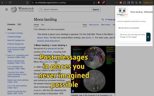 CommonThread  from Chrome web store to be run with OffiDocs Chromium online
