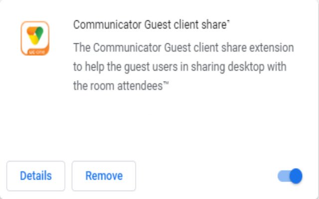 Communicator Guest Client Share จาก Chrome เว็บสโตร์เพื่อใช้งานร่วมกับ OffiDocs Chromium ออนไลน์