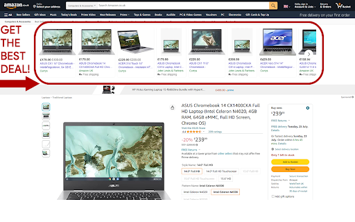 CompareHero: Amazon Price Comparison  from Chrome web store to be run with OffiDocs Chromium online