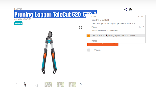 comparizon.eu: Right Click Amazon QuickSearch  from Chrome web store to be run with OffiDocs Chromium online
