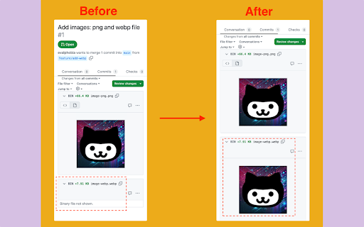 Compass GitHub WebP Previwer  from Chrome web store to be run with OffiDocs Chromium online