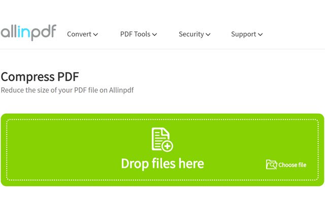 Стисніть PDF Allinpdf.com із веб-магазину Chrome, щоб запускати його за допомогою OffiDocs Chromium онлайн