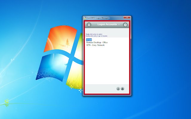 ConCERTO Logon Manager Extension  from Chrome web store to be run with OffiDocs Chromium online