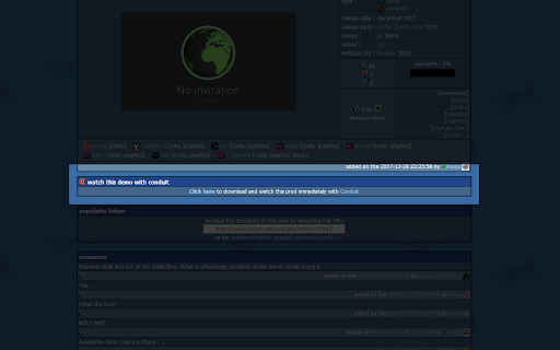 Conduit browser add on  from Chrome web store to be run with OffiDocs Chromium online