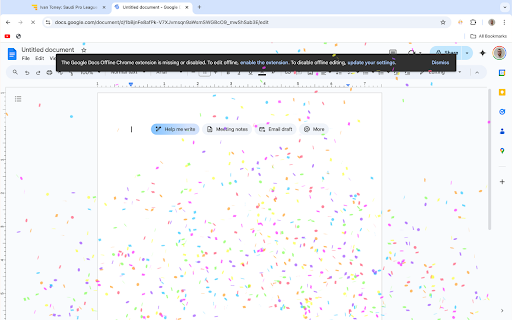 Confetti Cannon  from Chrome web store to be run with OffiDocs Chromium online