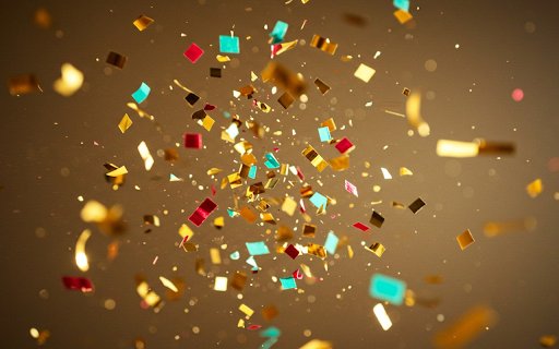 Confetti cannons flew  from Chrome web store to be run with OffiDocs Chromium online
