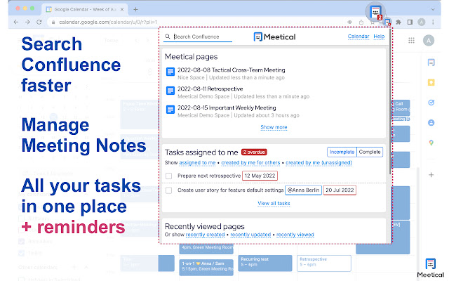 Confluence Chrome Extension Meetical din magazinul web Chrome va fi rulat cu OffiDocs Chromium online