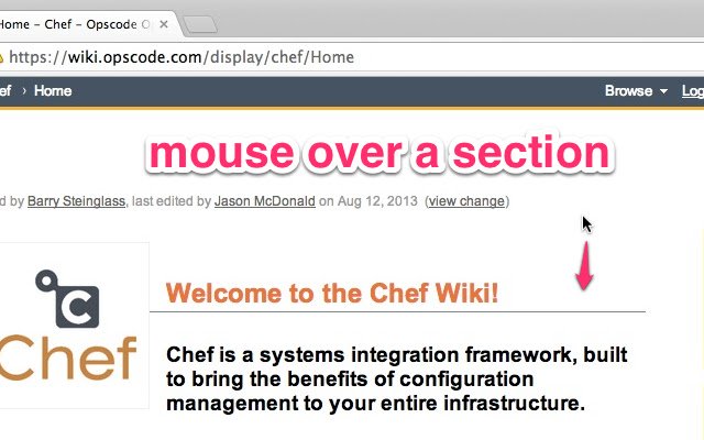 Confluence Section Link  from Chrome web store to be run with OffiDocs Chromium online