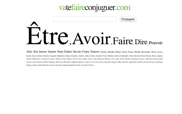 Conjugation Vatefaireconjuguer จาก Chrome เว็บสโตร์ที่จะรันด้วย OffiDocs Chromium ออนไลน์