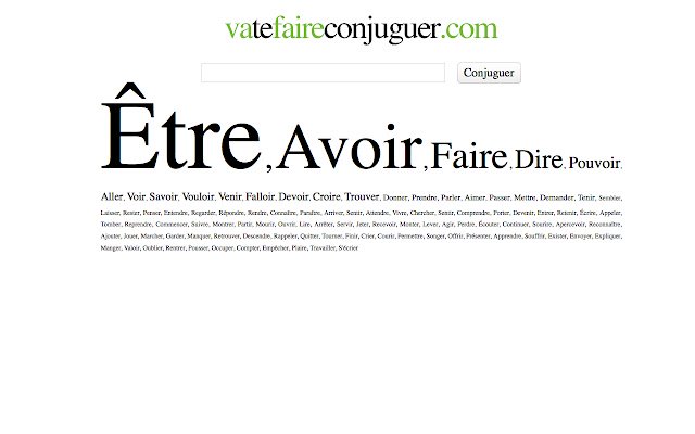 Conjugation Vatefaireconjuguer  from Chrome web store to be run with OffiDocs Chromium online
