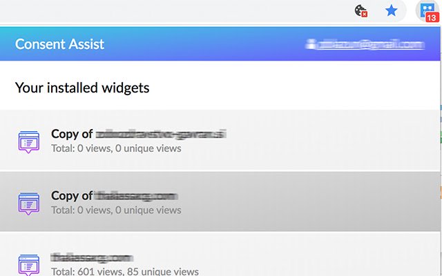 Consent Assist  from Chrome web store to be run with OffiDocs Chromium online