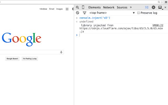 Console Injector dal Chrome Web Store da eseguire con OffiDocs Chromium online