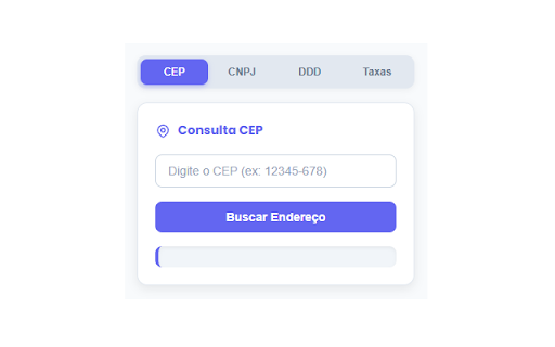 Consulta CEP, CNPJ, DDD e Taxas  from Chrome web store to be run with OffiDocs Chromium online