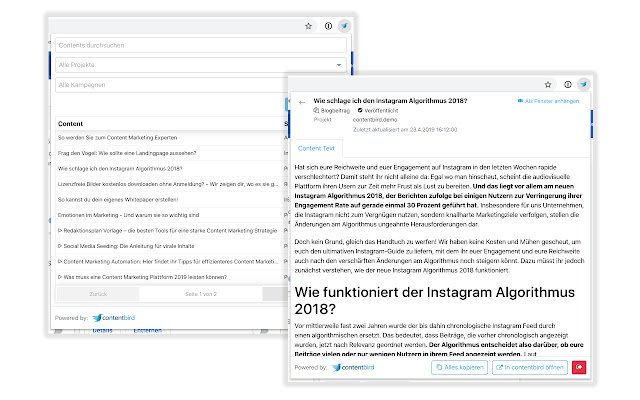 contentbird Connect จาก Chrome เว็บสโตร์เพื่อใช้งานกับ OffiDocs Chromium ทางออนไลน์