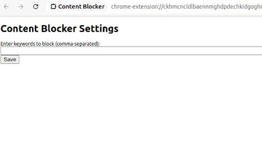 Content Blocker  from Chrome web store to be run with OffiDocs Chromium online