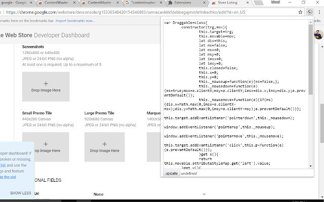 ContentMaster (โปรแกรมแก้ไขสคริปต์เนื้อหา) จาก Chrome เว็บสโตร์ที่จะเรียกใช้ด้วย OffiDocs Chromium ทางออนไลน์