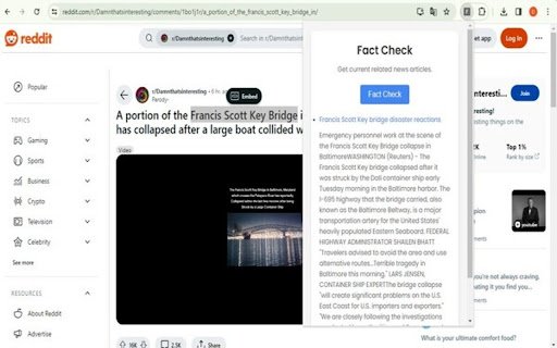 ContextClarifier  from Chrome web store to be run with OffiDocs Chromium online
