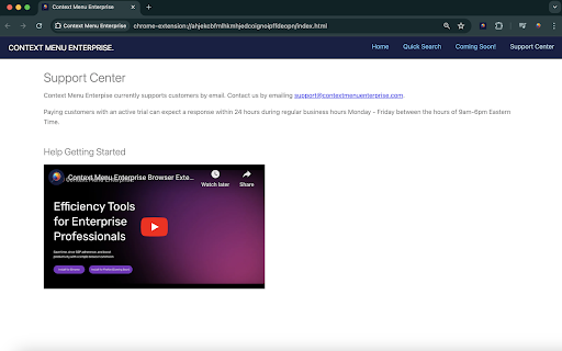 Context Menu Enterprise  from Chrome web store to be run with OffiDocs Chromium online