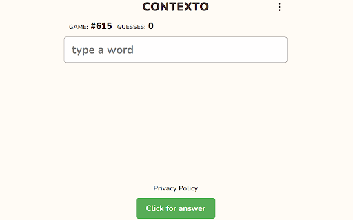 Contexto Answer Button from Chrome web store to be run with OffiDocs Chromium online Contexto Answer Button from Chrome web store to be run with OffiDocs Chromium online