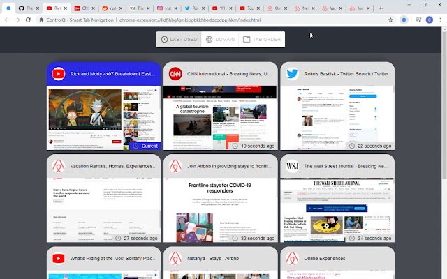 OffiDocs Chromium çevrimiçi ile çalıştırılacak Chrome web mağazasından ControlQ Smart Tab Navigation