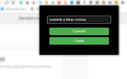 Conversor de Letras Cursivas  from Chrome web store to be run with OffiDocs Chromium online