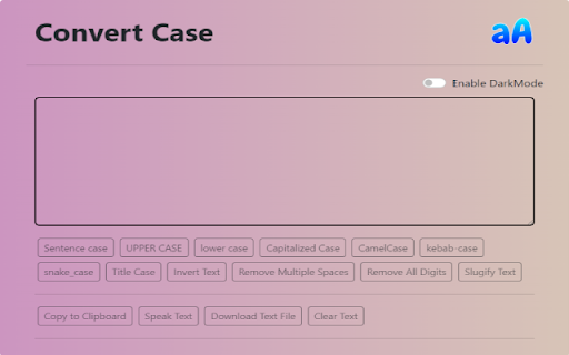 Convert Case  from Chrome web store to be run with OffiDocs Chromium online