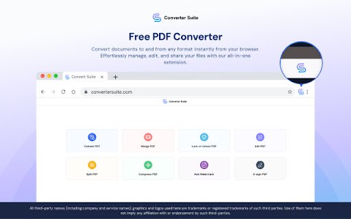 Converter Suite  from Chrome web store to be run with OffiDocs Chromium online